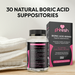 Boric Acid Vaginal Suppositories 600 mg (30 Count)